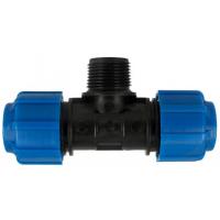 Тройник ПНД 25*3/4 Н напорный компрессионный