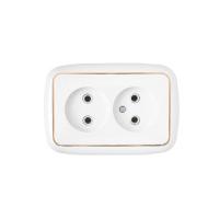 розетка РС 16-262 двойн. с ободк. б/з