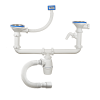 А40092 Сифон "ОРИО" 3 1/2"40 с дв.перел. отвод. гибк.труб.