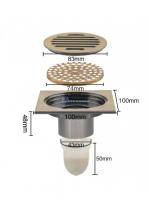 Трап душевой бронза 100*100 G 81001-4 GAPPO