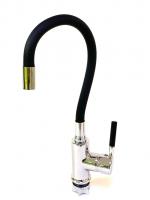 Смеситель KXI4-KD-356 кухня силикон черн Тригор