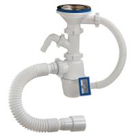 А4011 Сифон  "ОРИО" 3 1/2"40 с отвод.для ст/маш. гибк.труб.