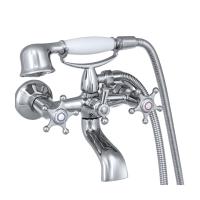 И30 Смеситель для ванны с коротким литым изливом,двуручный