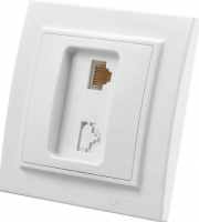 700-0200-221 Zera белый Розетка тел/цифр.внутр. "EGP"