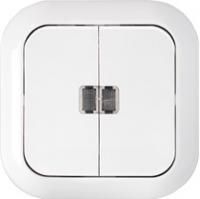 Выключатель С 510-233 двойн. с подсв.