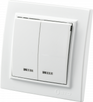 700-0200-203 Zera белый Выкл.х2 с/п внутр."EGP"