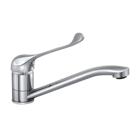 Х21 Смеситель для мойки с длинным изливом,локтевой,одноручный