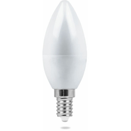 Лампа LED MICROSTAR  2/6W E14 6400K свеча матов.